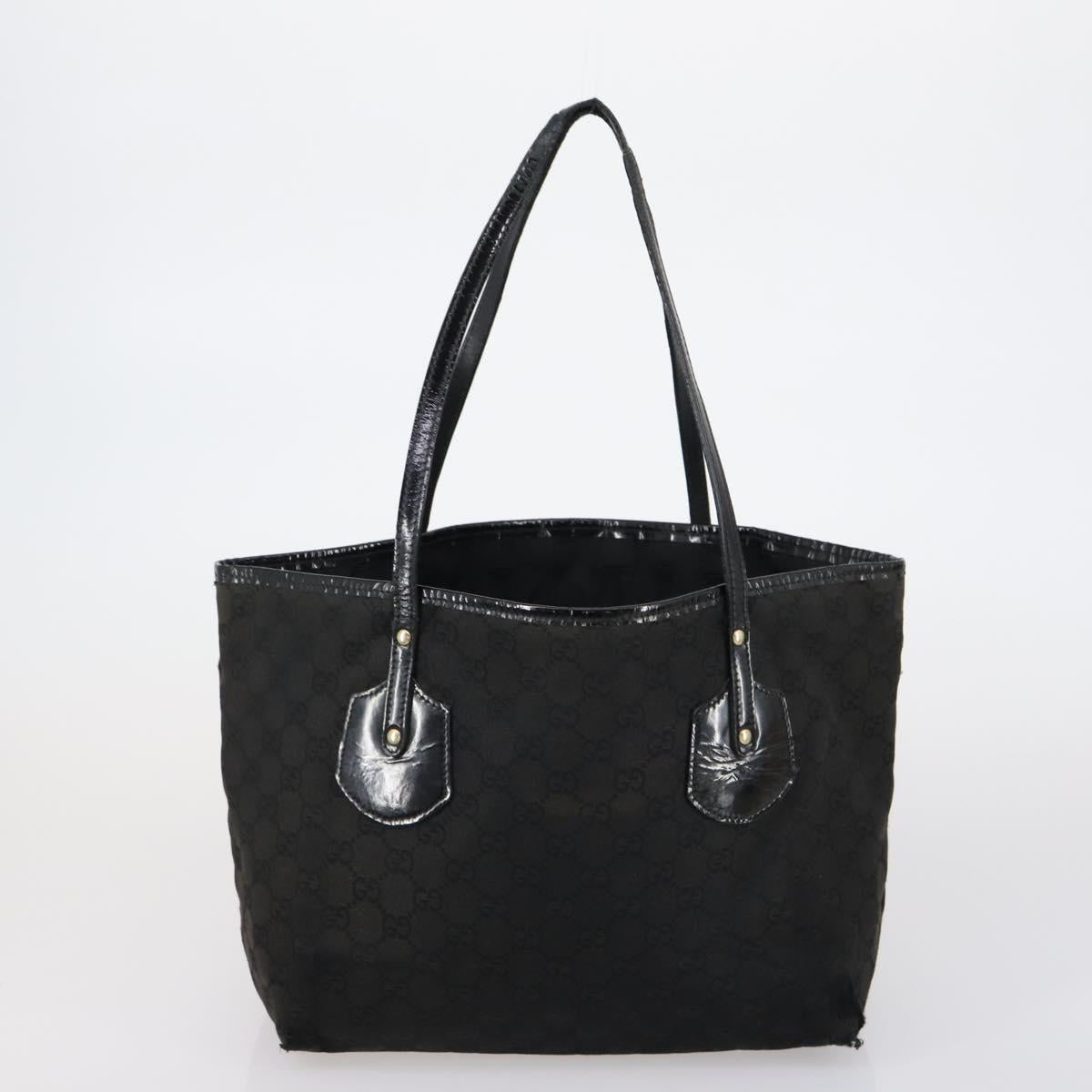 GUCCI Hand Bag Canvas nylon 4 Set Beige Black Green Auth bs30536