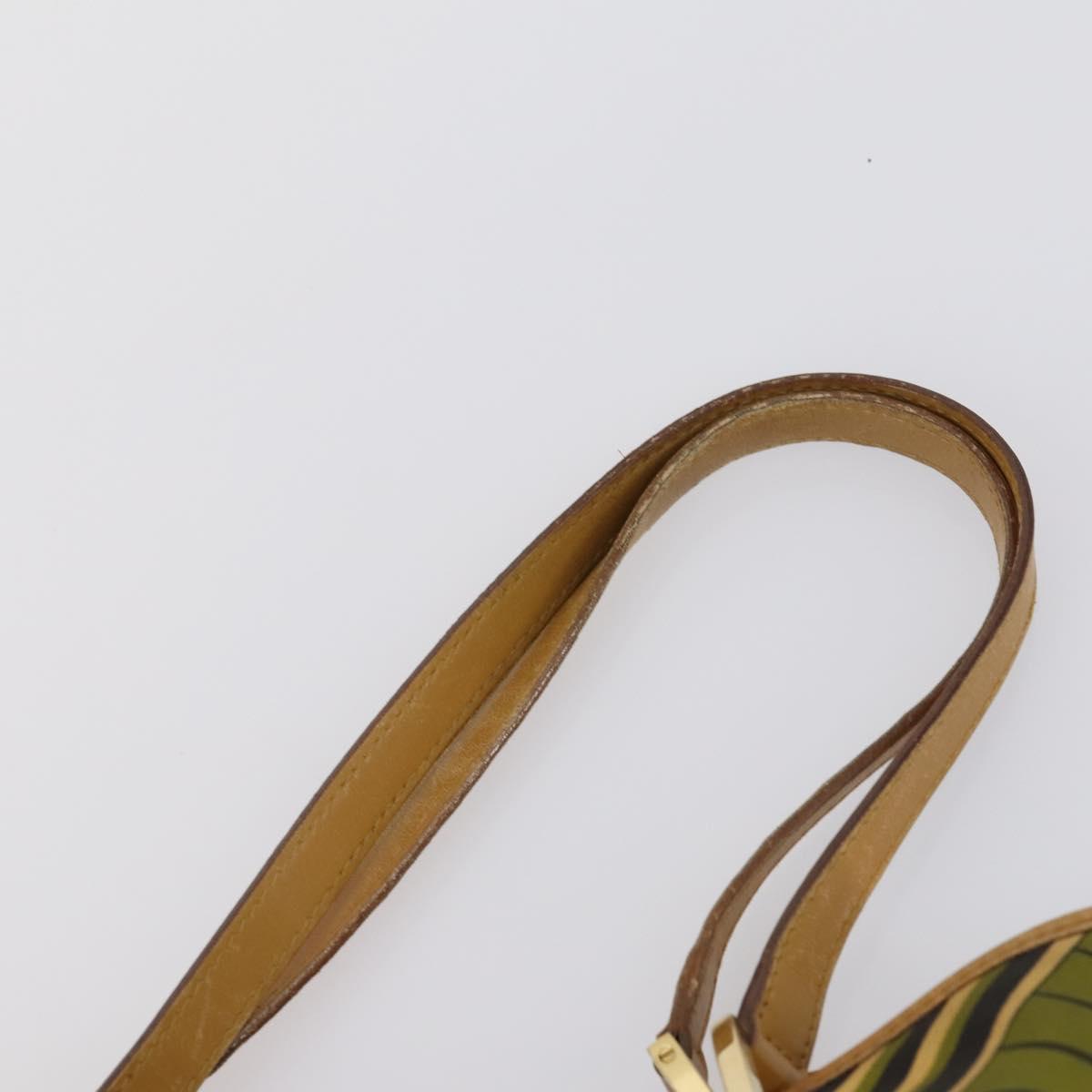 GUCCI Hand Bag Canvas nylon 4 Set Beige Black Green Auth bs30536