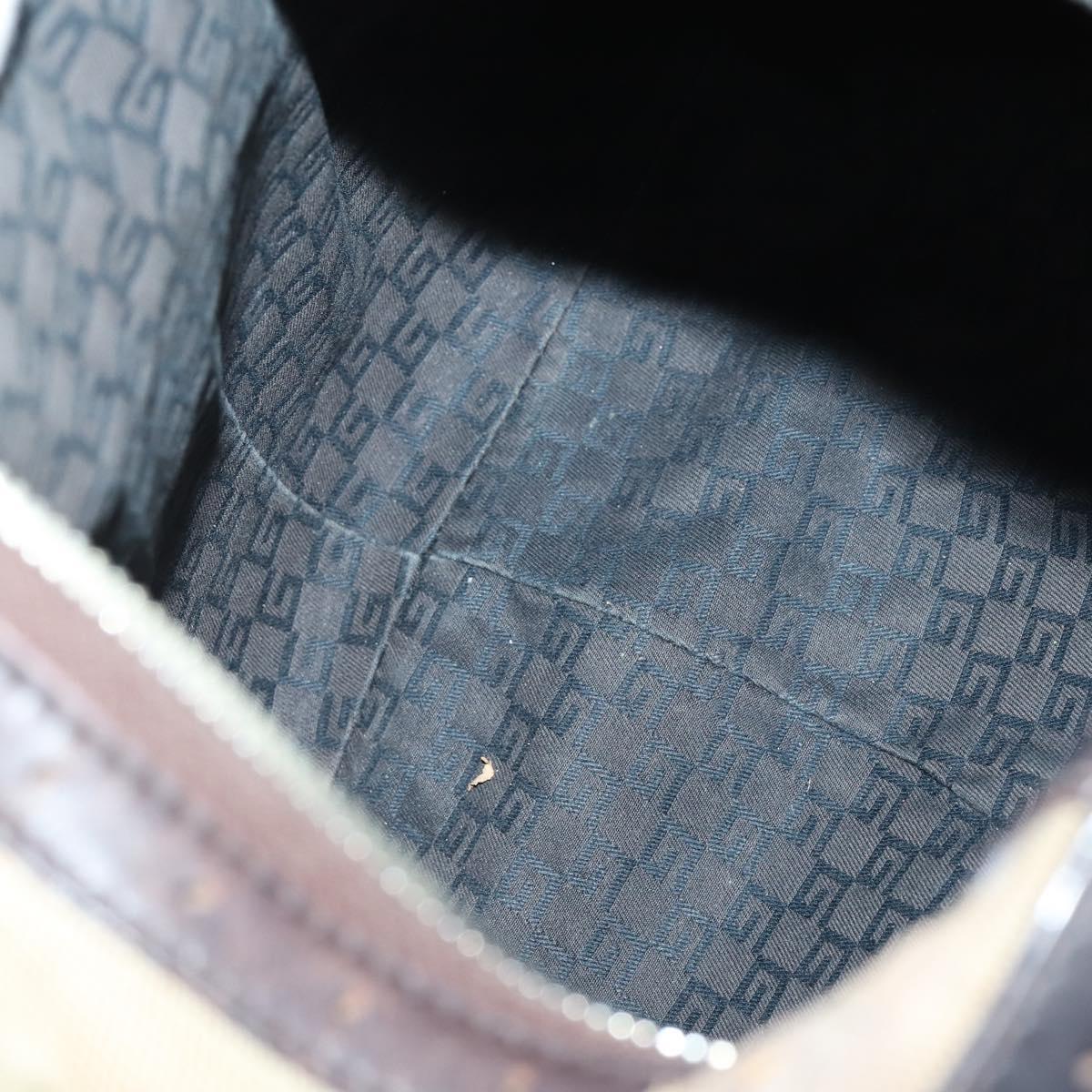 GUCCI Hand Bag Canvas nylon 4 Set Beige Black Green Auth bs30536