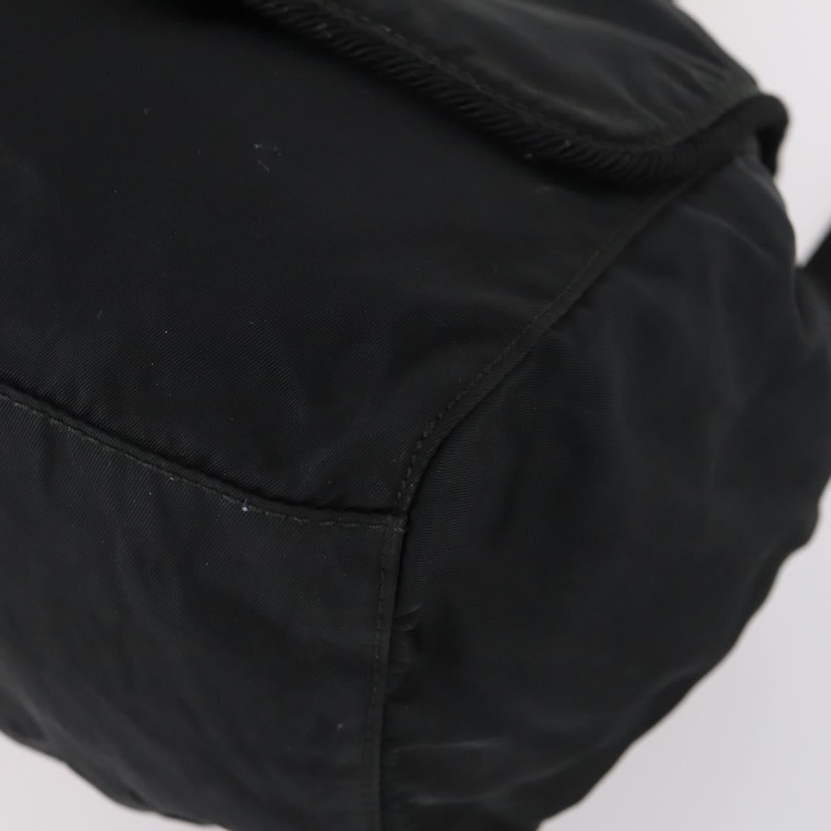 PRADA Backpack Nylon Black Silver Auth bs30542