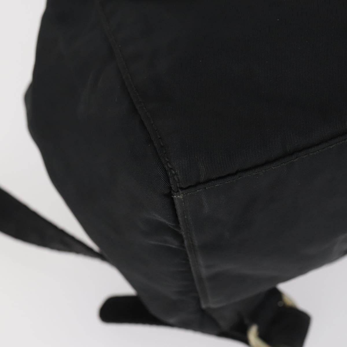 PRADA Backpack Nylon Black Silver Auth bs30542