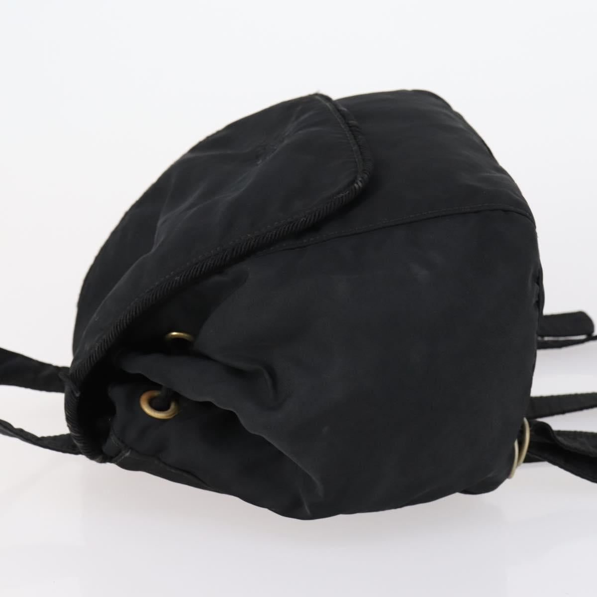 PRADA Backpack Nylon Black Silver Auth bs30542