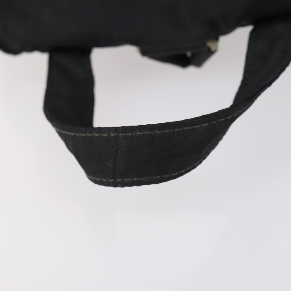 PRADA Backpack Nylon Black Silver Auth bs30542