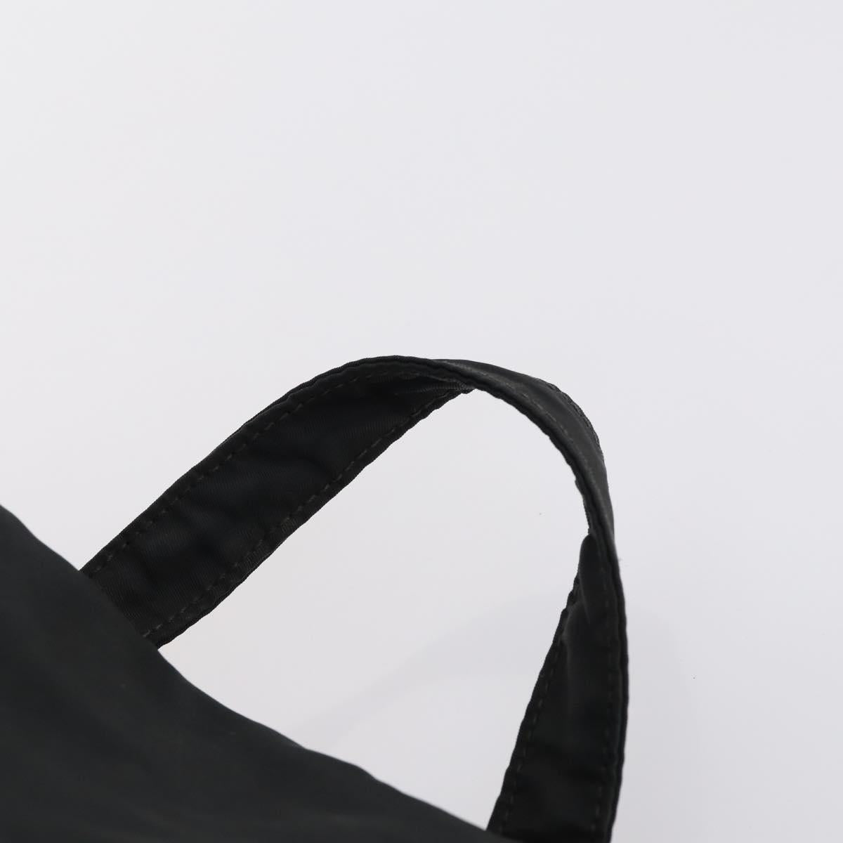 PRADA Backpack Nylon Black Silver Auth bs30542