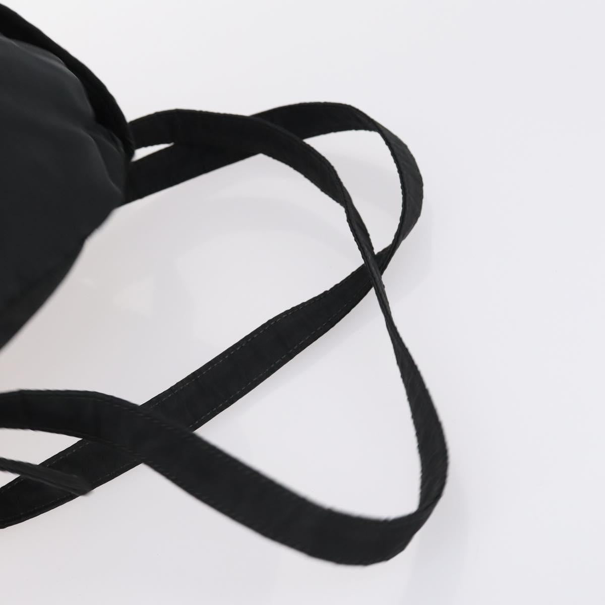 PRADA Backpack Nylon Black Silver Auth bs30542