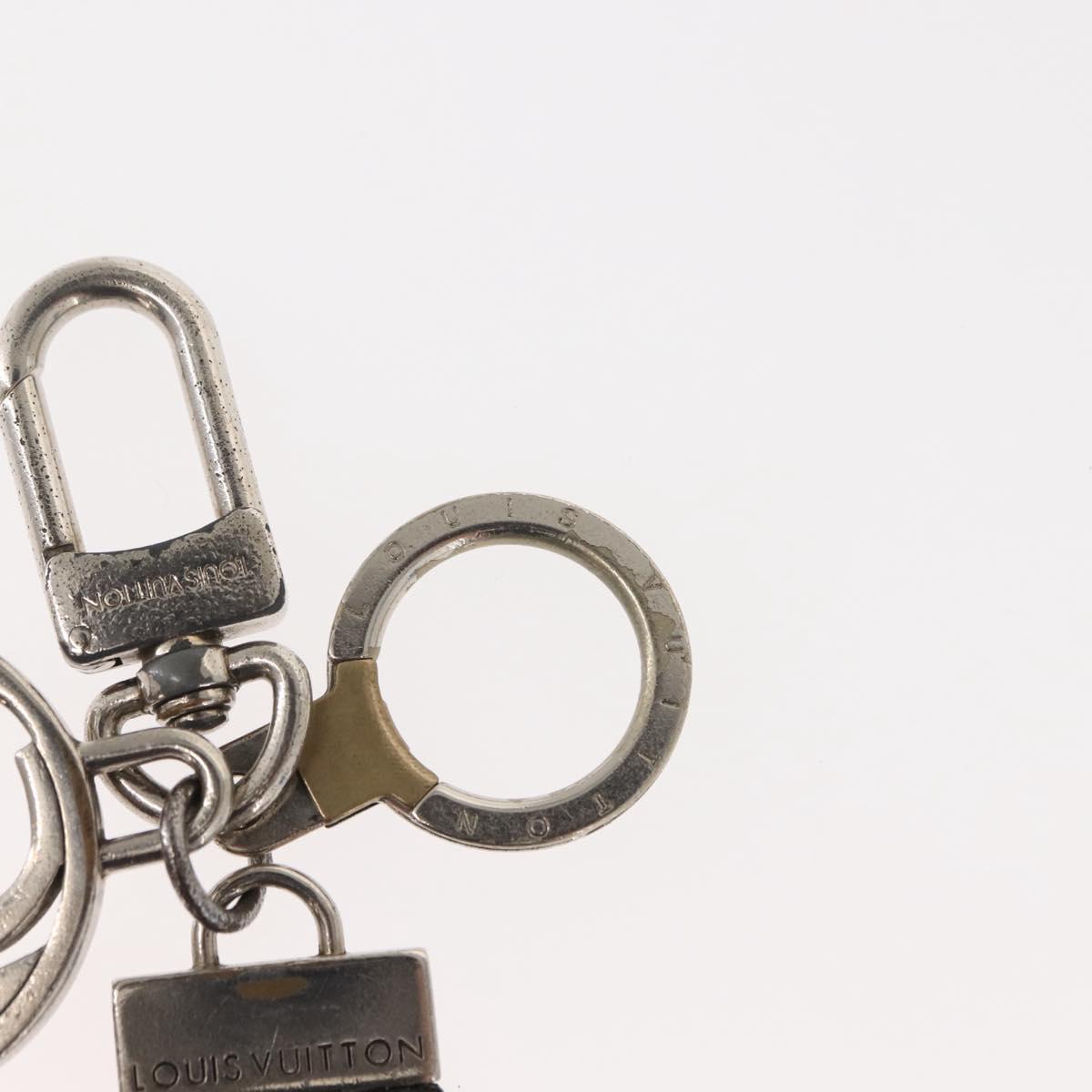 LOUIS VUITTON Taiga Porte Cles LV Club Key Ring Ardoise M65046 LV Auth bs30555