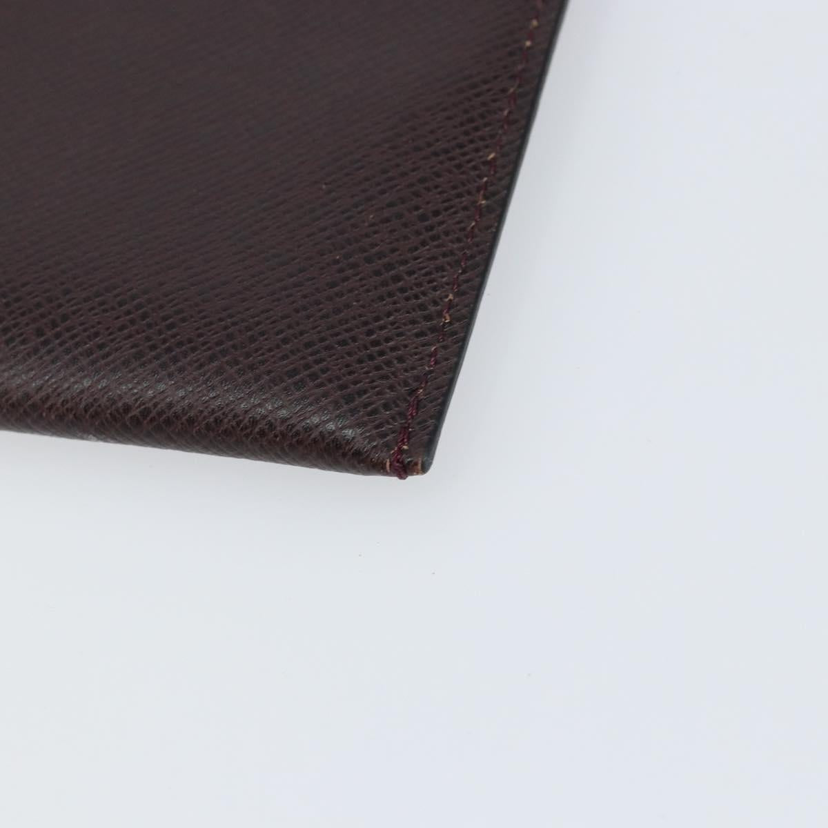 LOUIS VUITTON Taiga Document case Pouch Acajou M99087 LV Auth bs30556