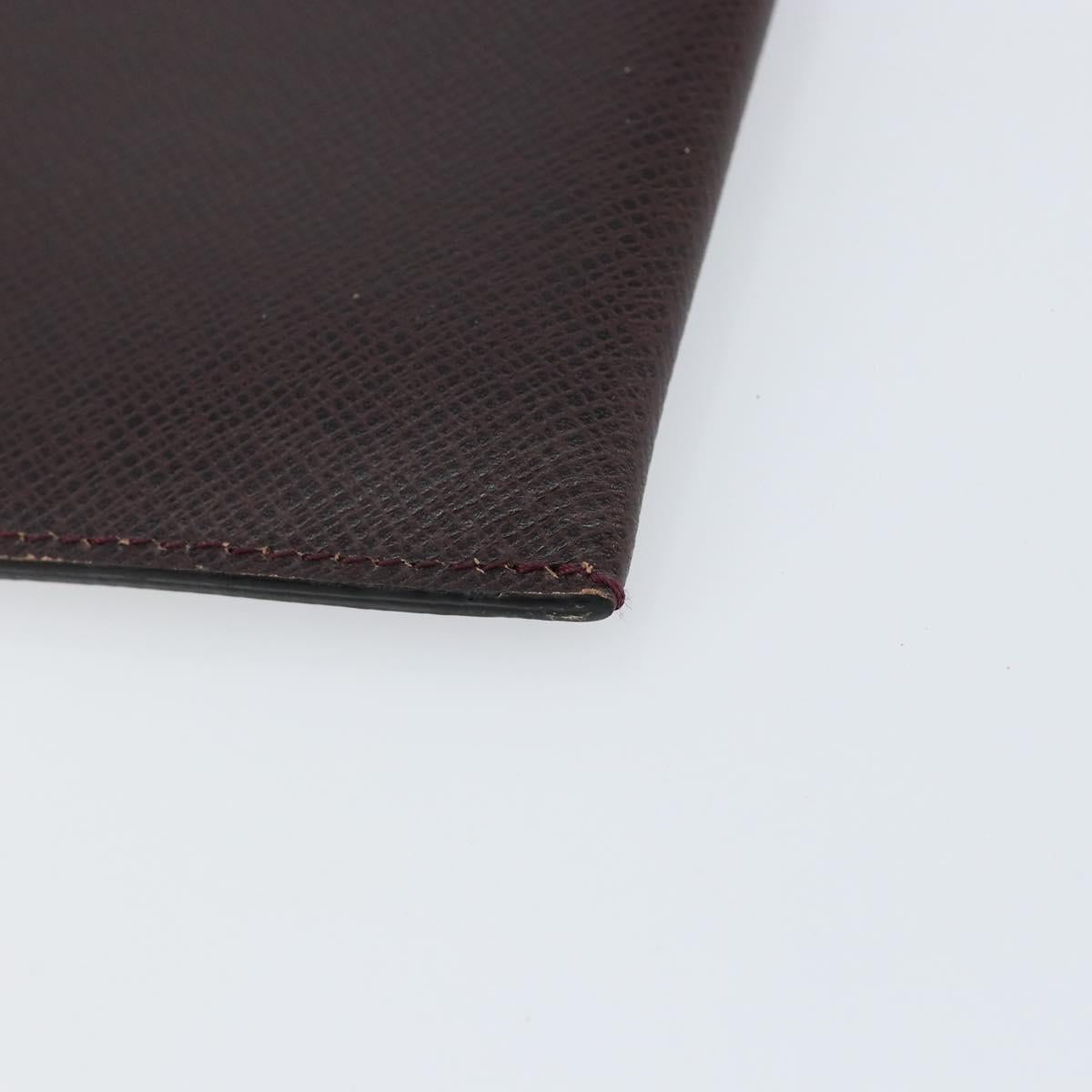 LOUIS VUITTON Taiga Document case Pouch Acajou M99087 LV Auth bs30556