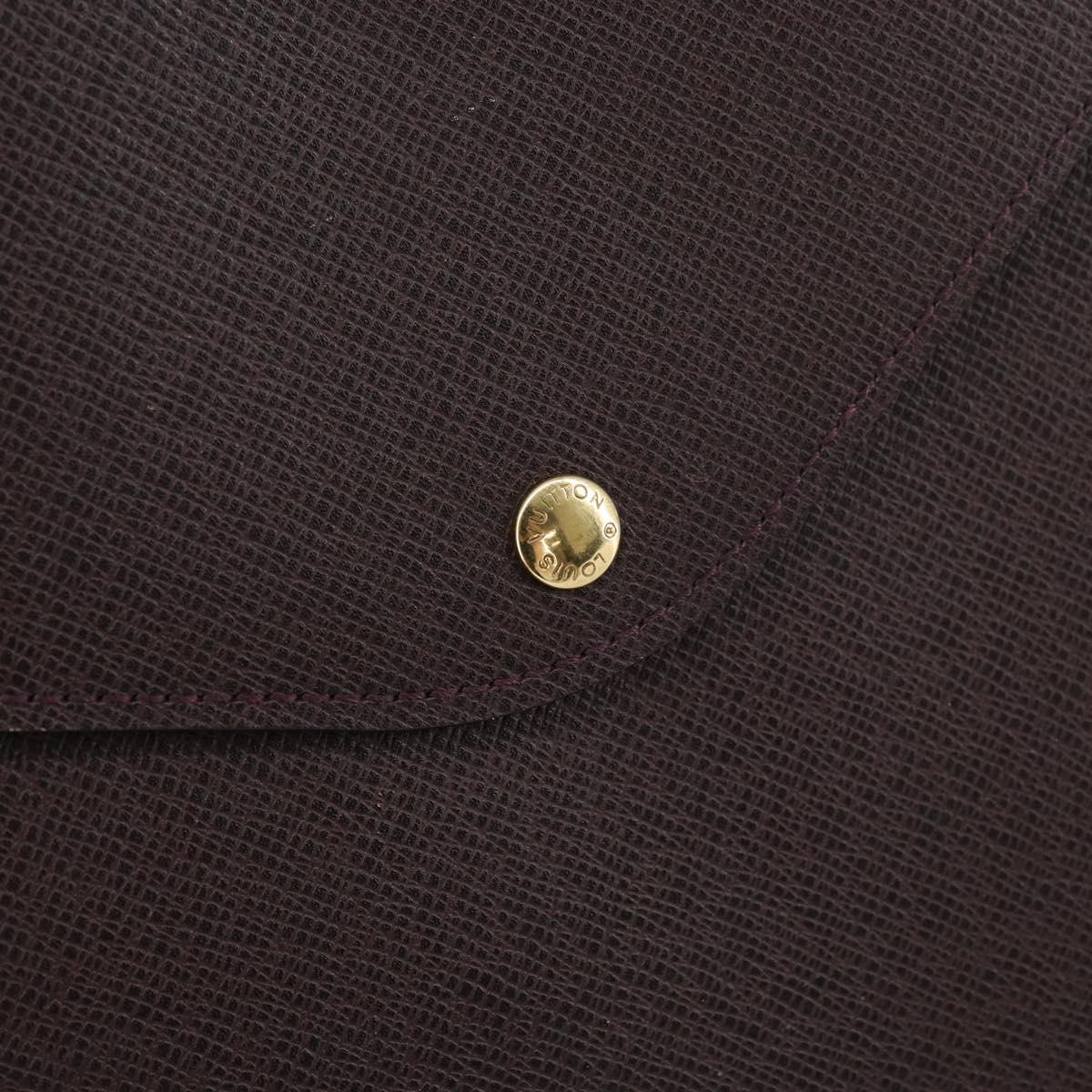 LOUIS VUITTON Taiga Document case Pouch Acajou M99087 LV Auth bs30556