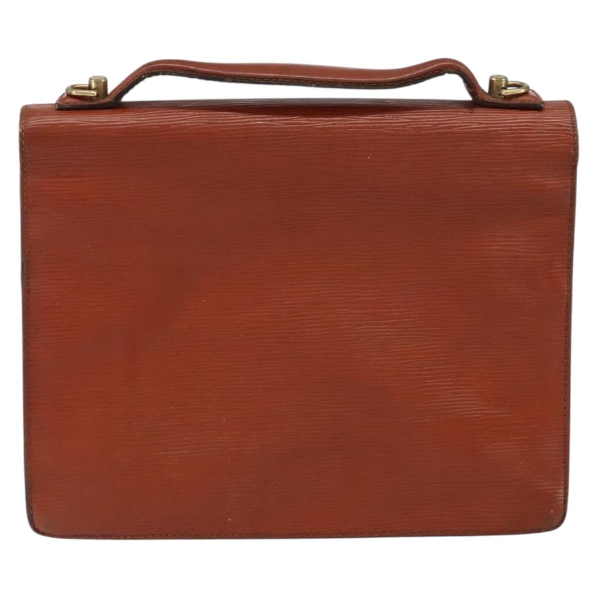 LOUIS VUITTON Epi Monceau 28 Hand Bag Brown M52123 LV Auth bs30558