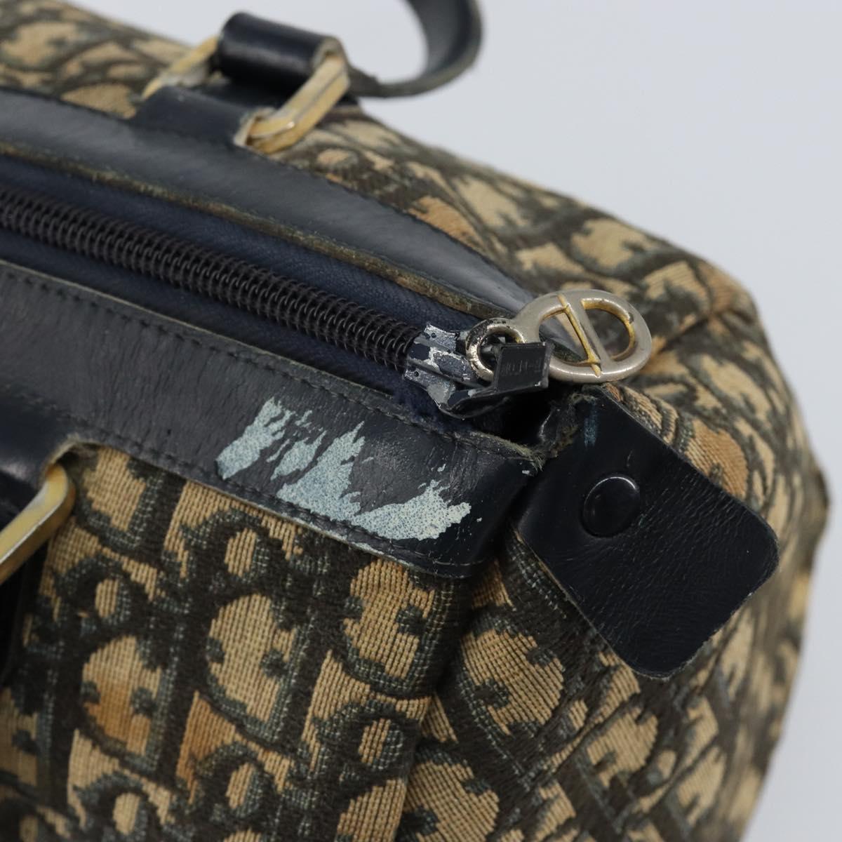 Christian Dior Trotter Canvas Boston Bag Navy Auth bs30562