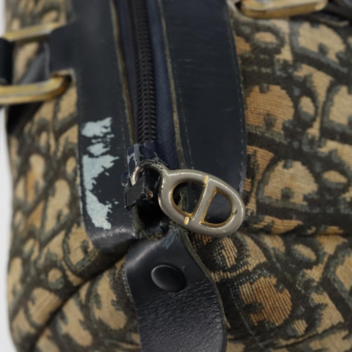 Christian Dior Trotter Canvas Boston Bag Navy Auth bs30562