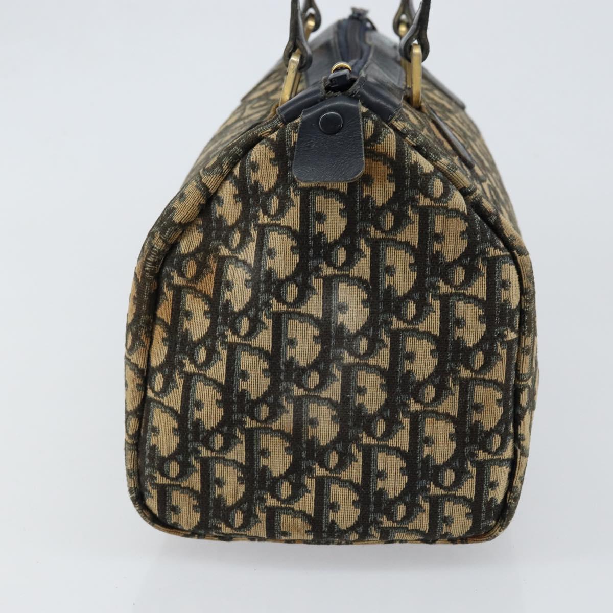 Christian Dior Trotter Canvas Boston Bag Navy Auth bs30562