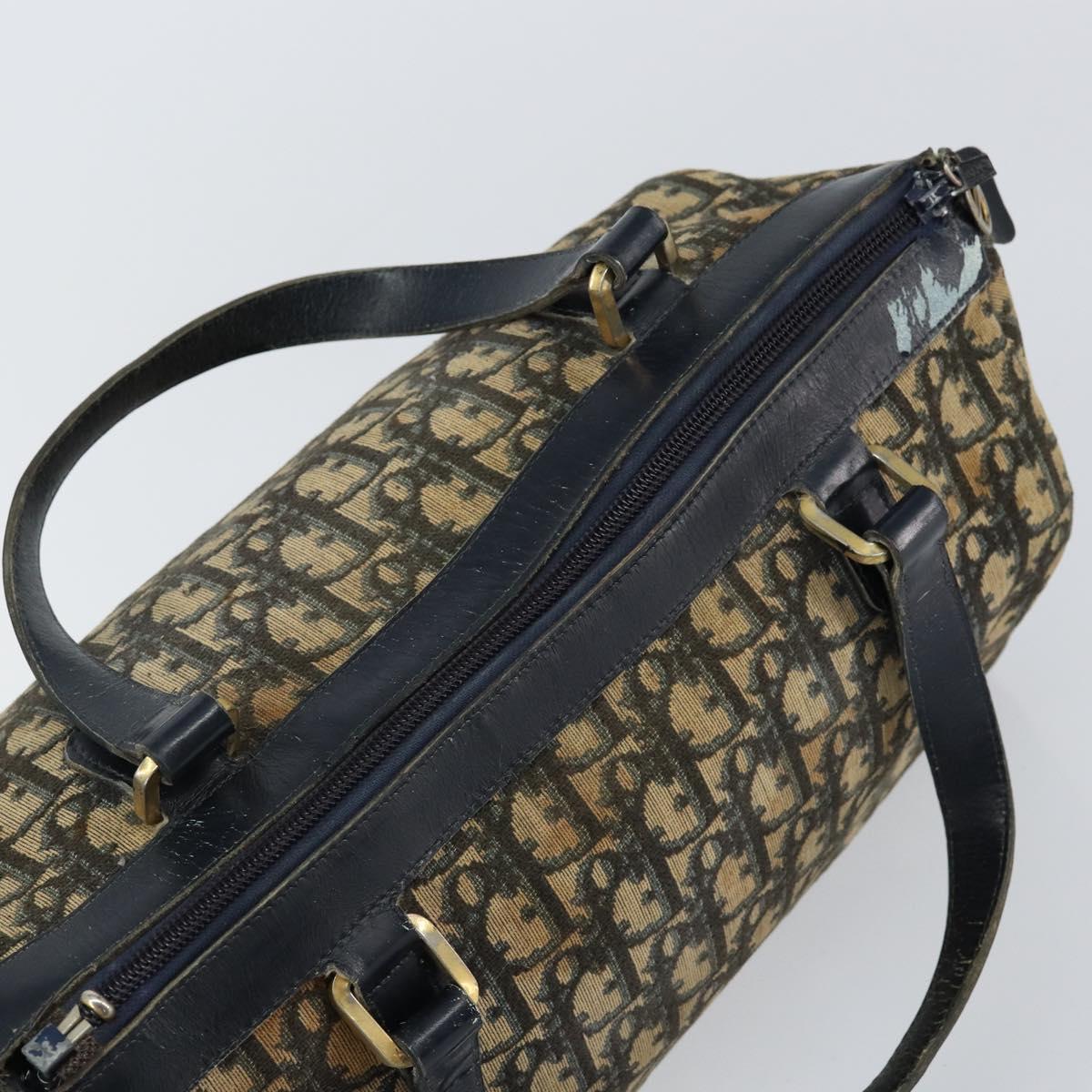 Christian Dior Trotter Canvas Boston Bag Navy Auth bs30562