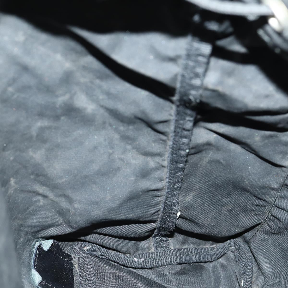 PRADA Backpack Nylon Black Silver Auth bs30573