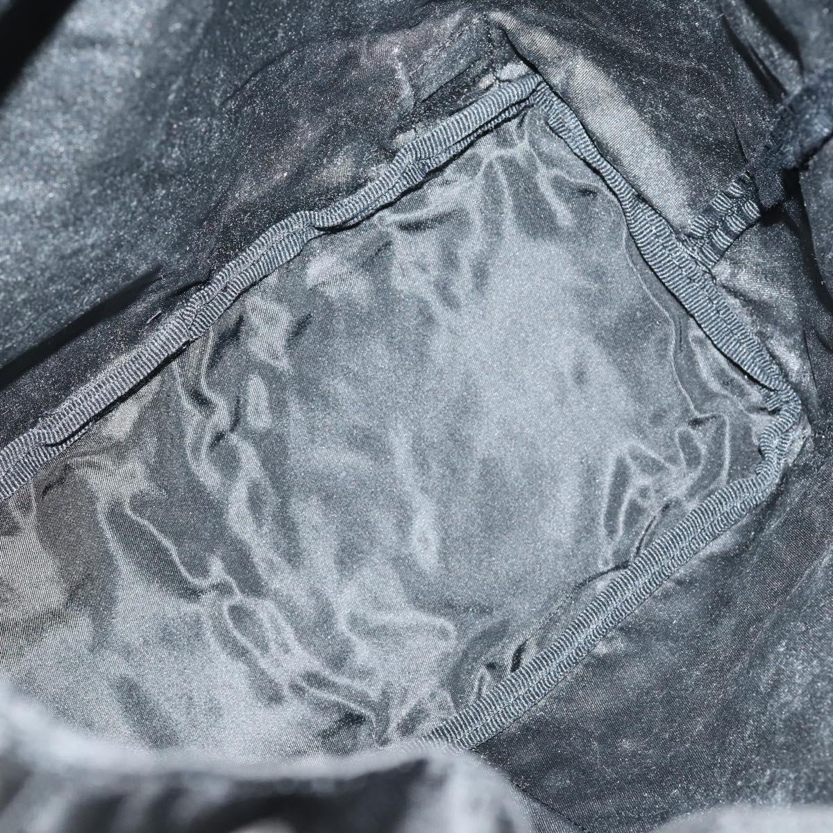 PRADA Backpack Nylon Black Silver Auth bs30578