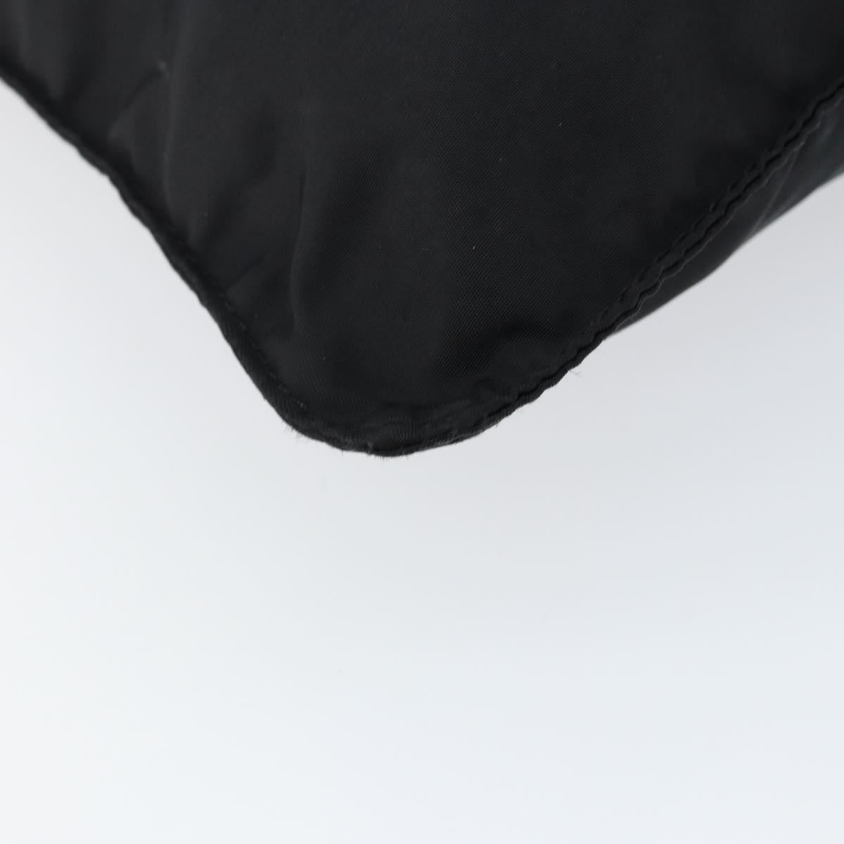 PRADA Shoulder Bag Nylon Black Silver Auth bs30579