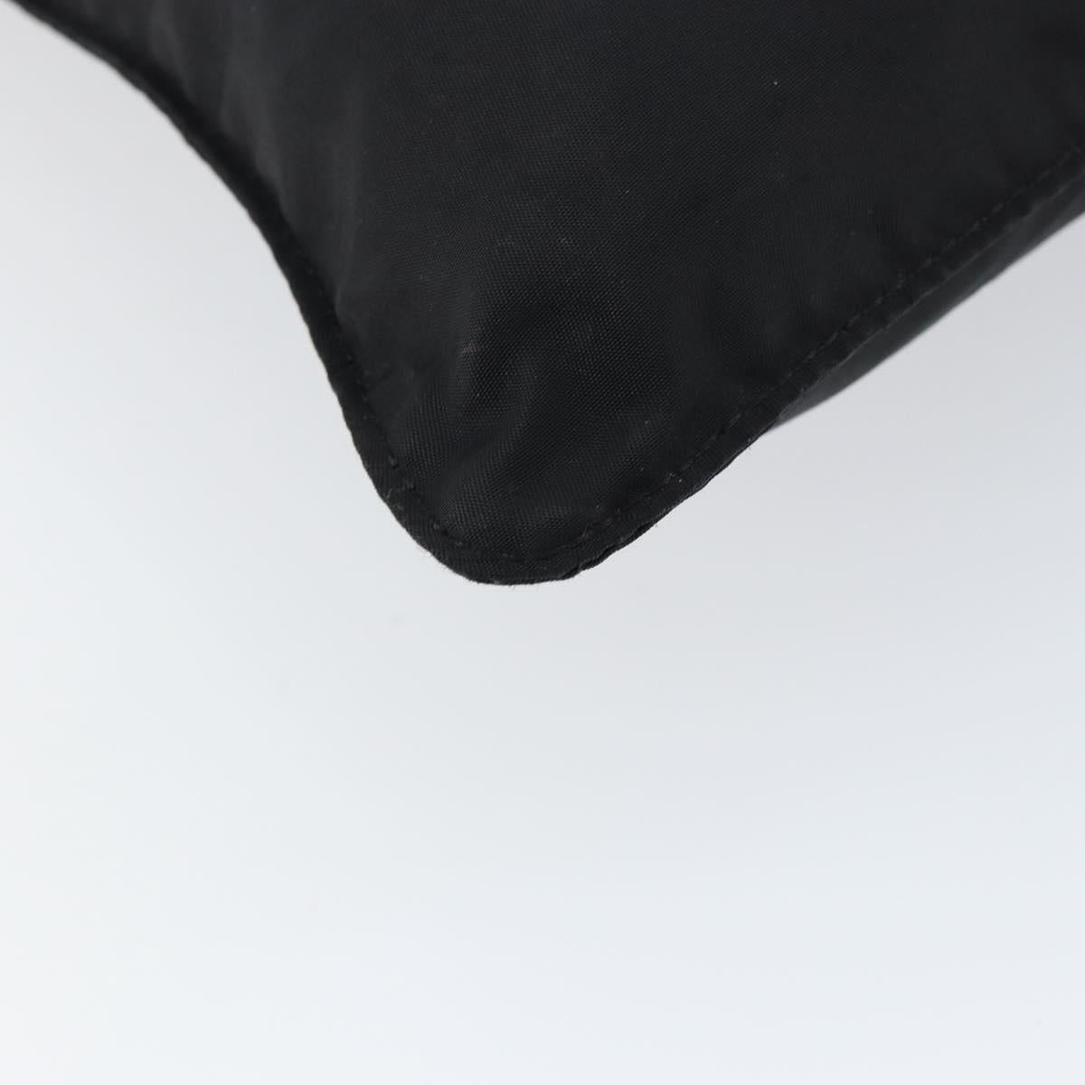 PRADA Shoulder Bag Nylon Black Silver Auth bs30579