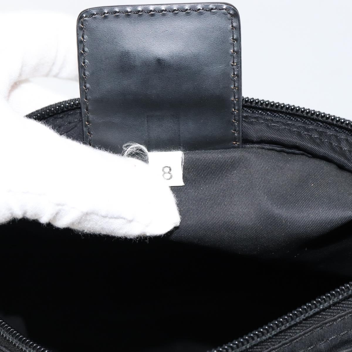 PRADA Shoulder Bag Nylon Black Silver Auth bs30579