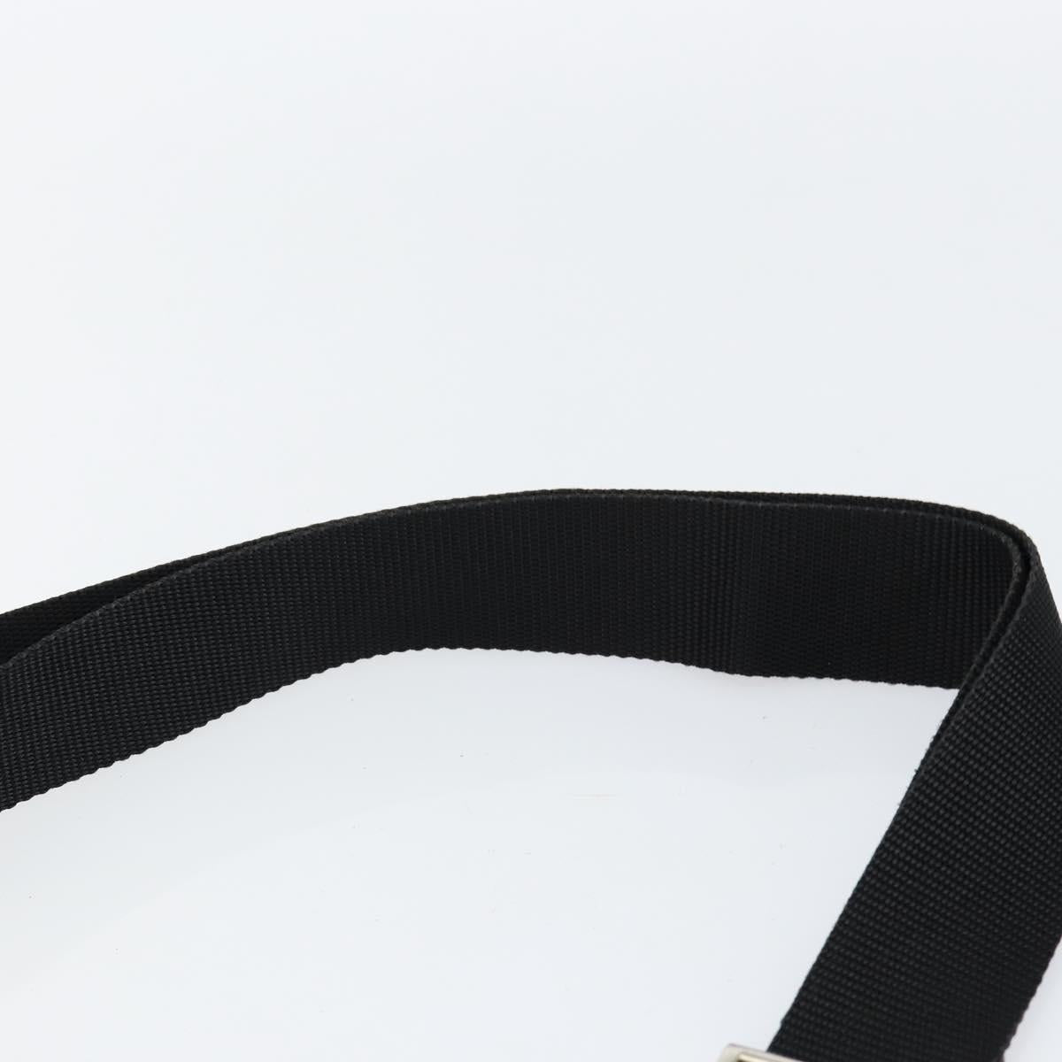 PRADA Shoulder Bag Nylon Black Silver Auth bs30579