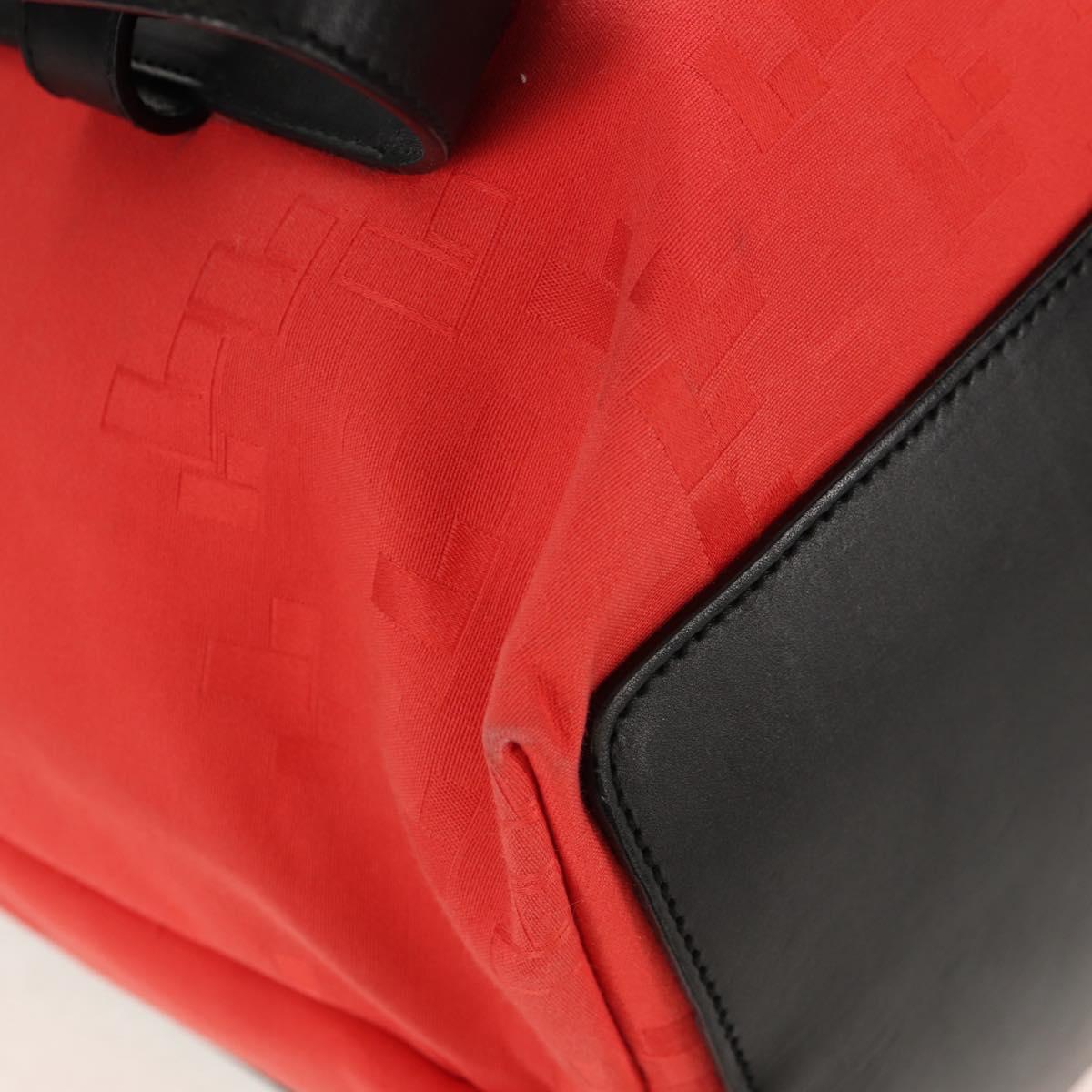 LOEWE Backpack Canvas Black Red Auth bs30603