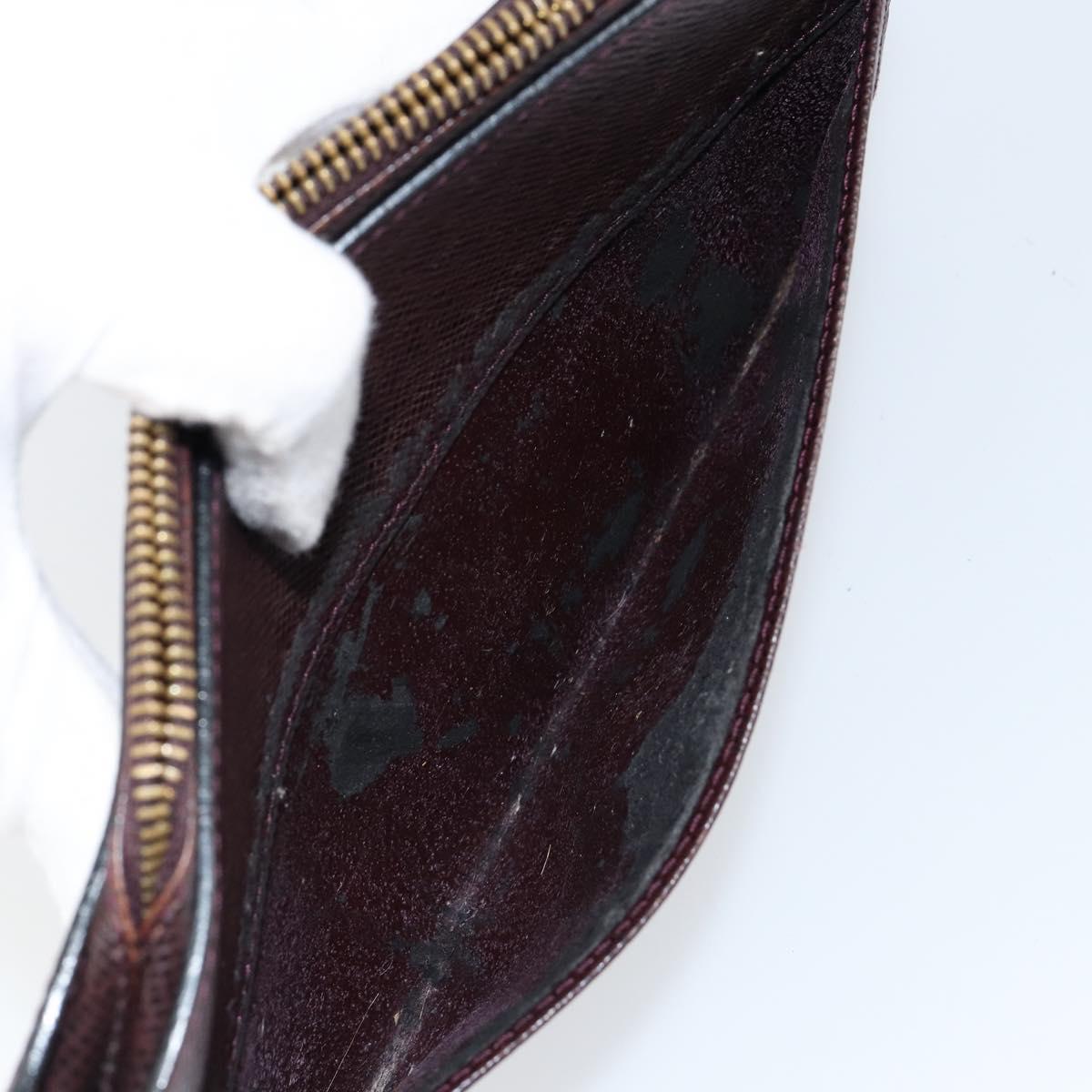 LOUIS VUITTON Taiga Baikal Clutch Bag Acajou M30186 LV Auth bs30620