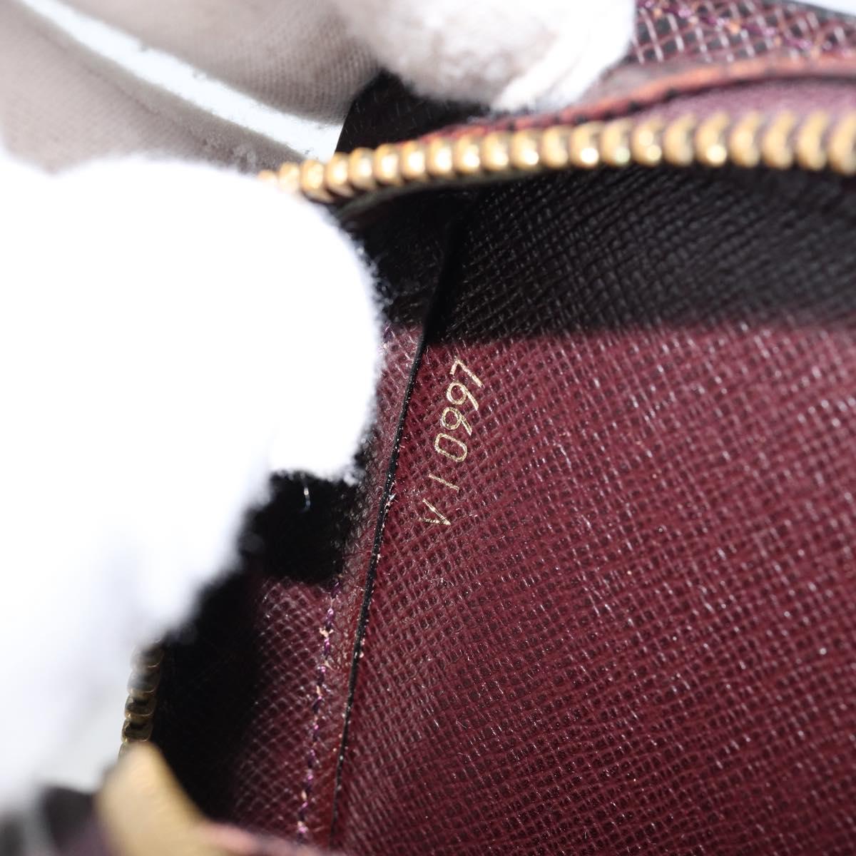 LOUIS VUITTON Taiga Baikal Clutch Bag Acajou M30186 LV Auth bs30620