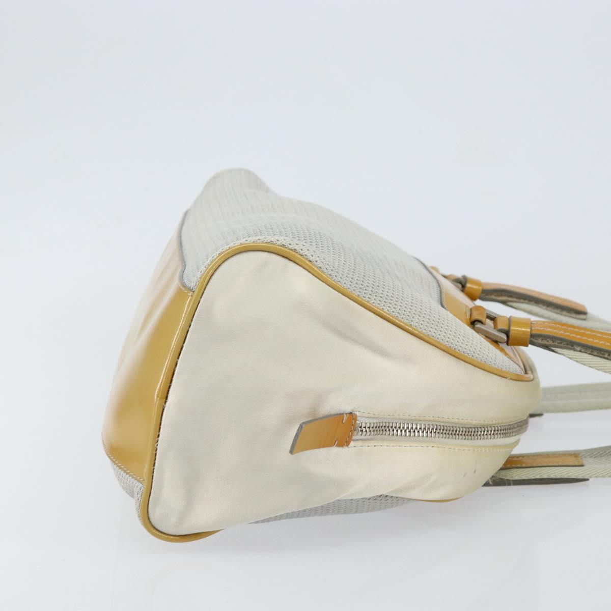 PRADA Tote Bag Nylon Silver Auth bs30636