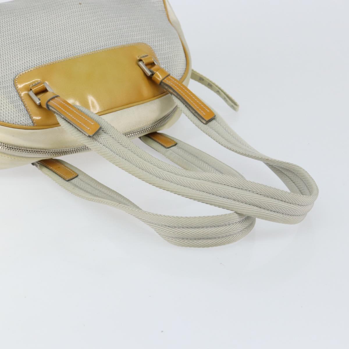 PRADA Tote Bag Nylon Silver Auth bs30636