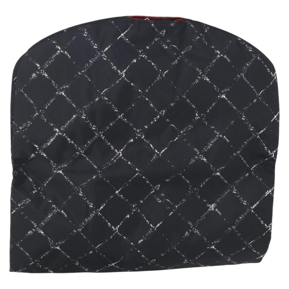 CHANEL Travel line Garment Cover Nylon Black CC Auth bs30653