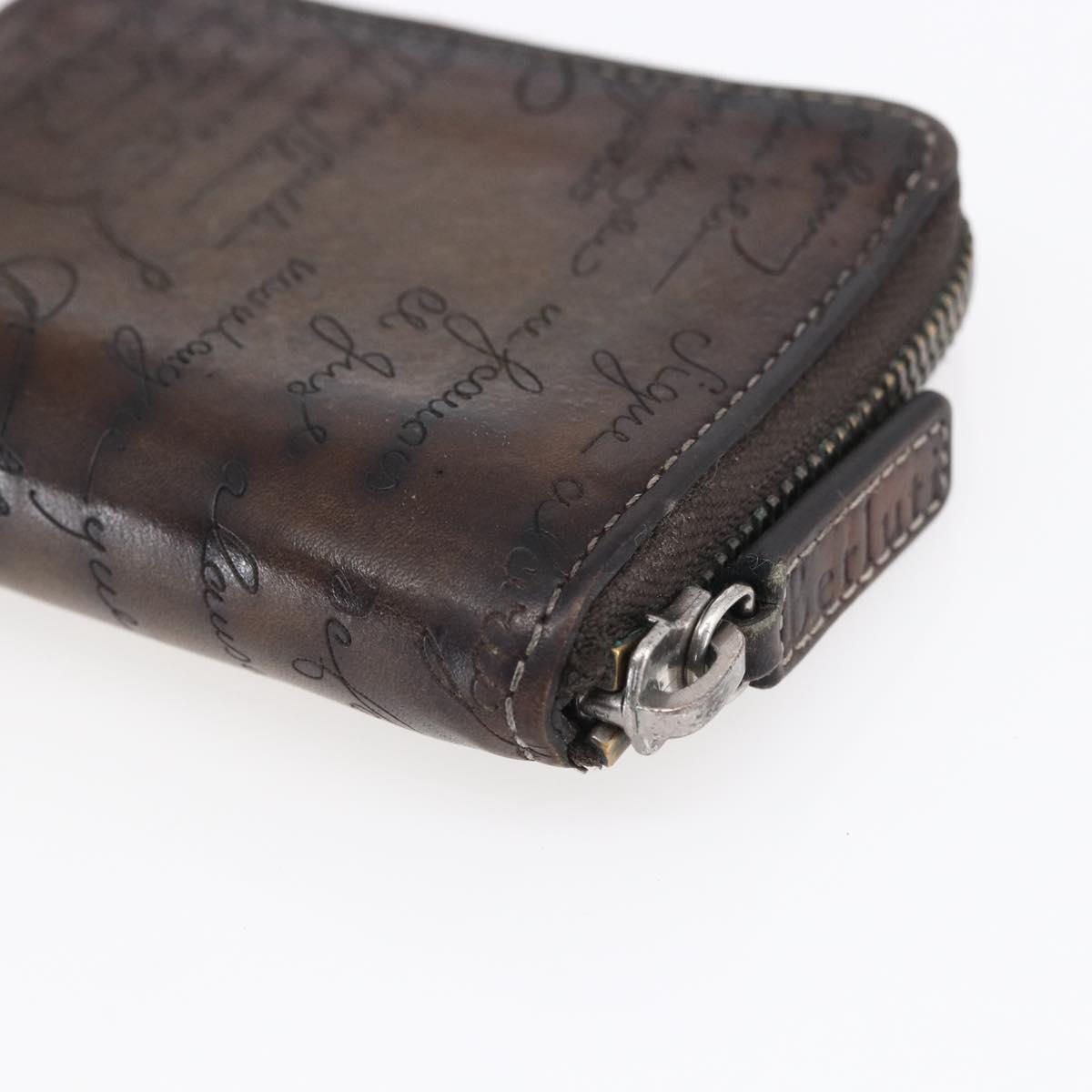 Berluti Wallet Leather Brown Auth bs30656
