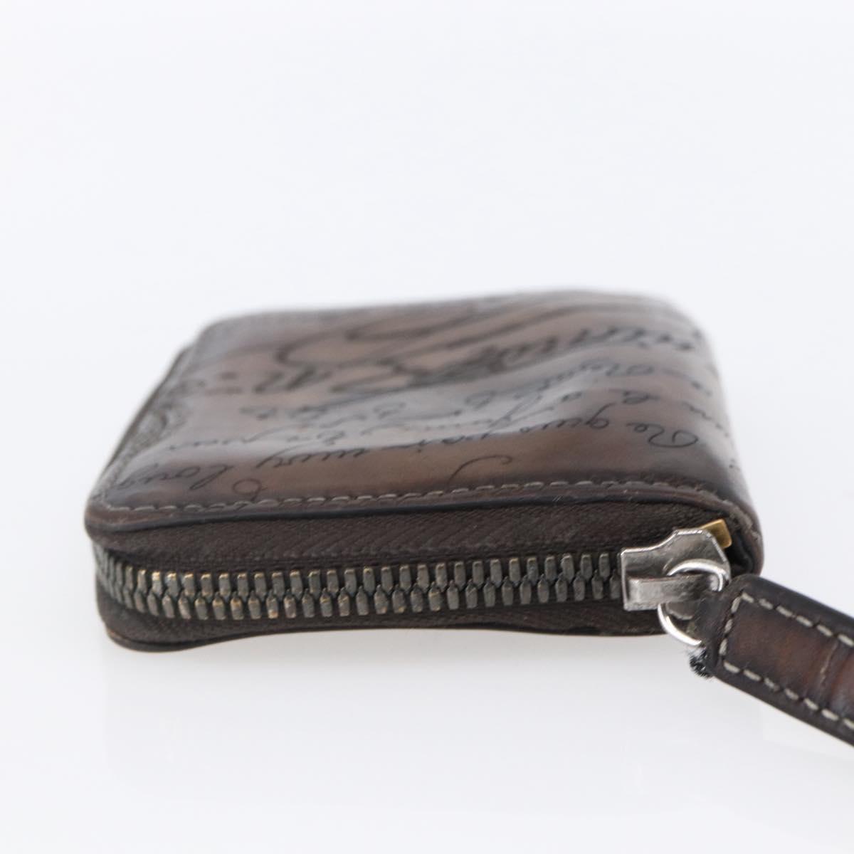 Berluti Wallet Leather Brown Auth bs30656