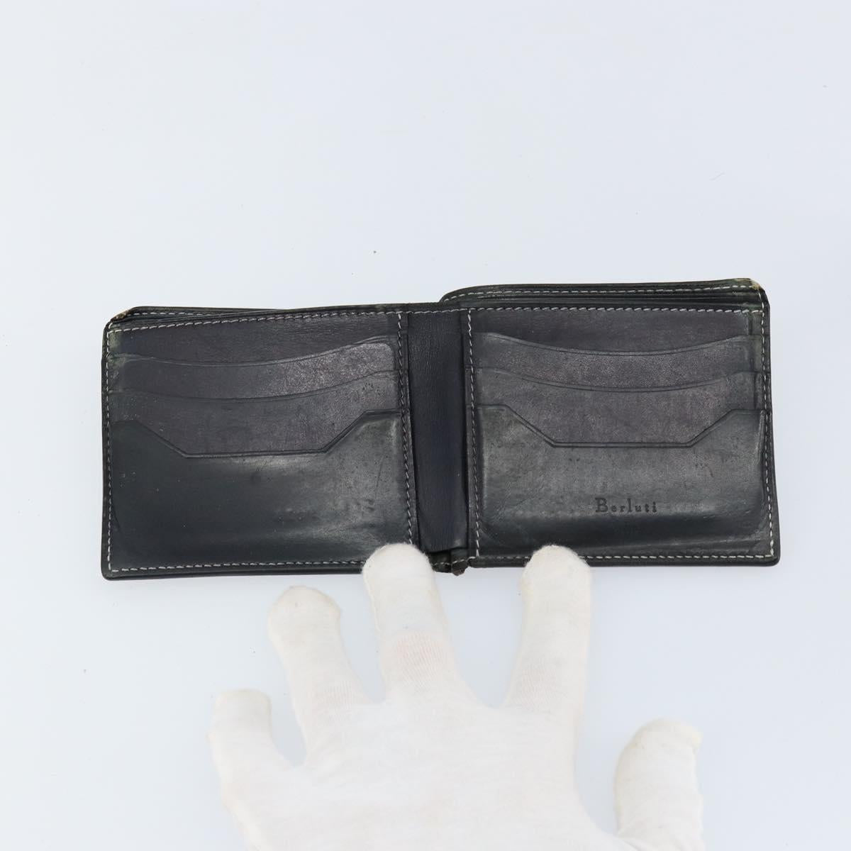 Berluti Wallet Leather Brown Auth bs30657