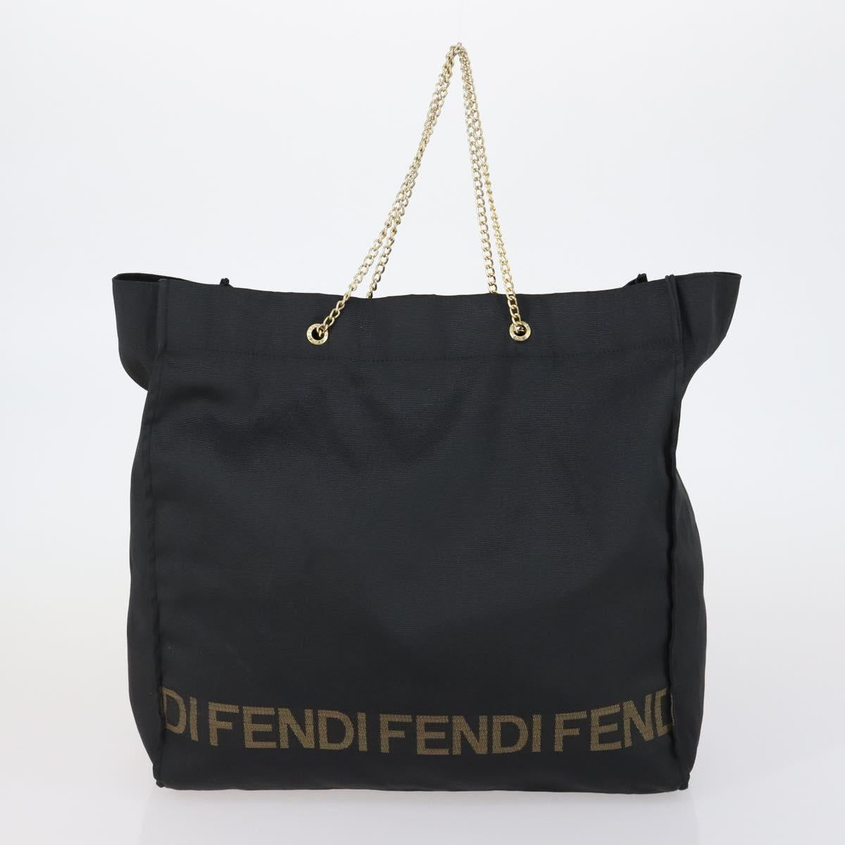 Christian Dior Fendi Hand Bag Nylon 2 Set Black Auth bs30662