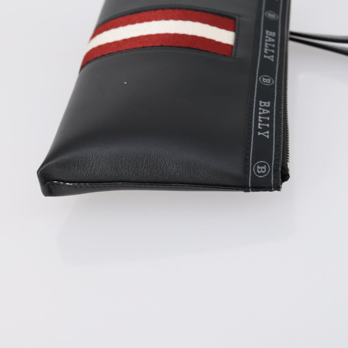 BALLY Hand Bag Leather 3 Set Black Auth bs30665