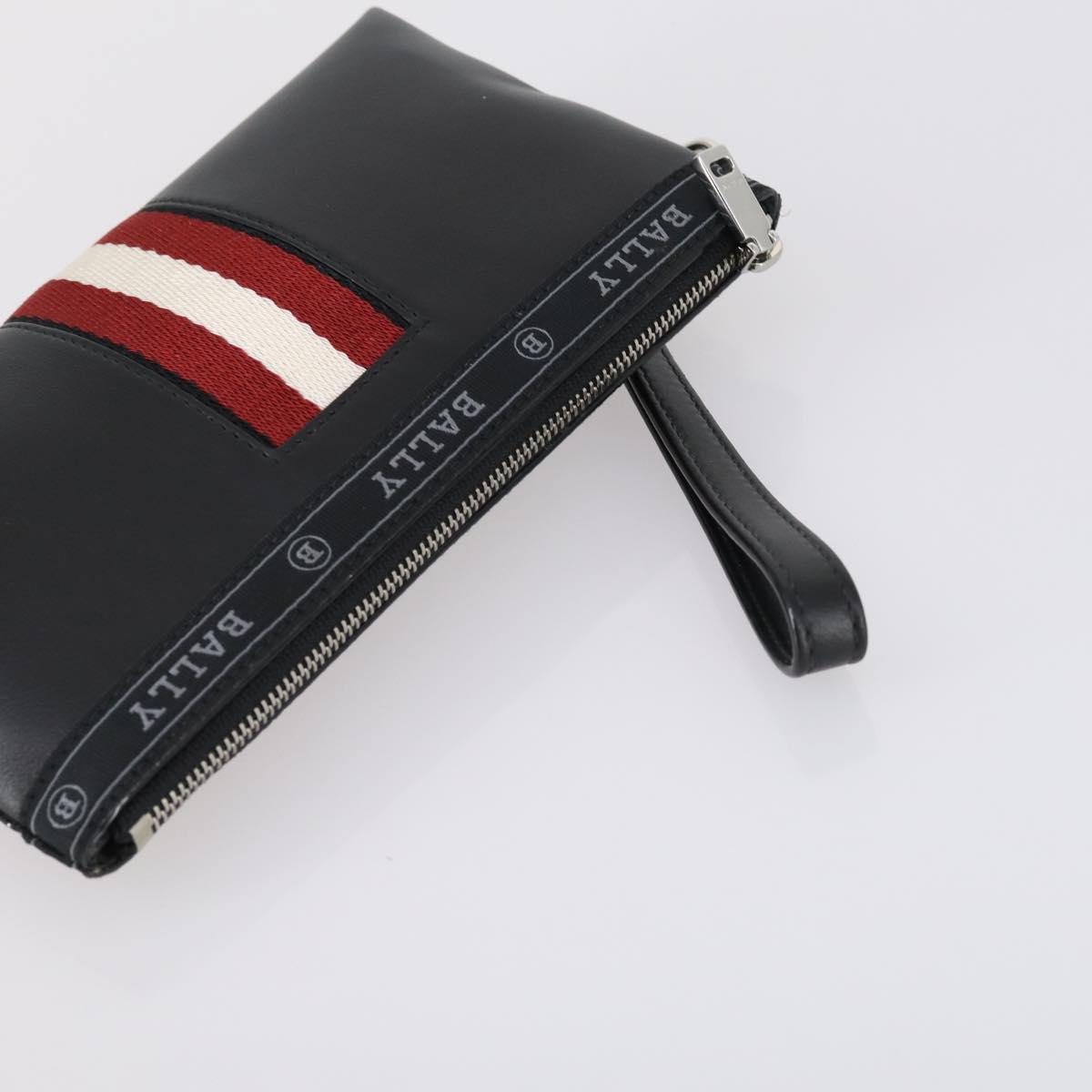 BALLY Hand Bag Leather 3 Set Black Auth bs30665