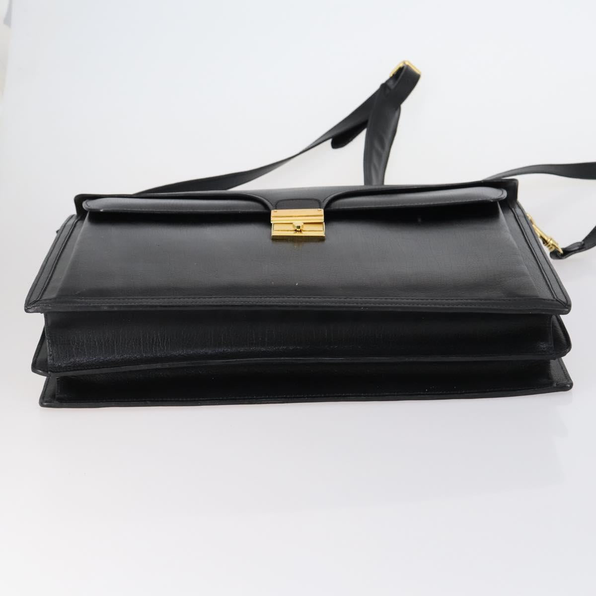 BALLY Hand Bag Leather 3 Set Black Auth bs30665