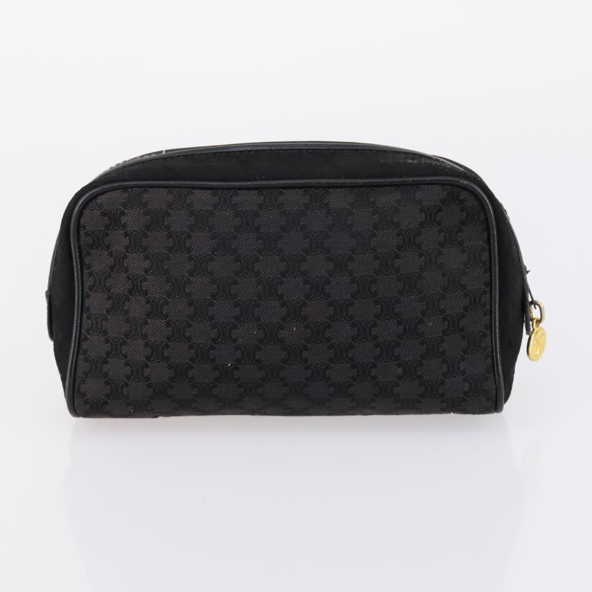 CELINE Macadam Canvas Hand Bag Coated Canvas 3 Set Brown Black Auth bs30666