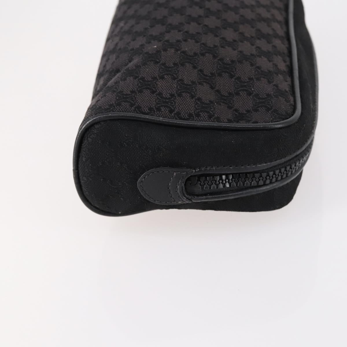 CELINE Macadam Canvas Hand Bag Coated Canvas 3 Set Brown Black Auth bs30666