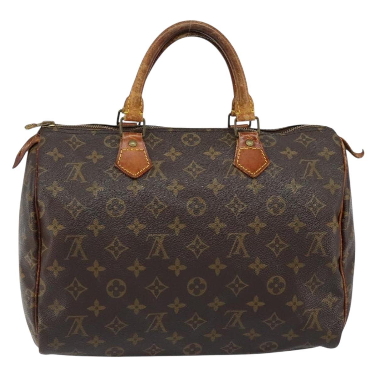 LOUIS VUITTON Monogram Speedy 30 Hand Bag M41526 LV Auth bs30678