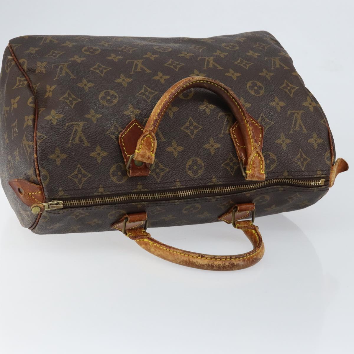 LOUIS VUITTON Monogram Speedy 30 Hand Bag M41526 LV Auth bs30678