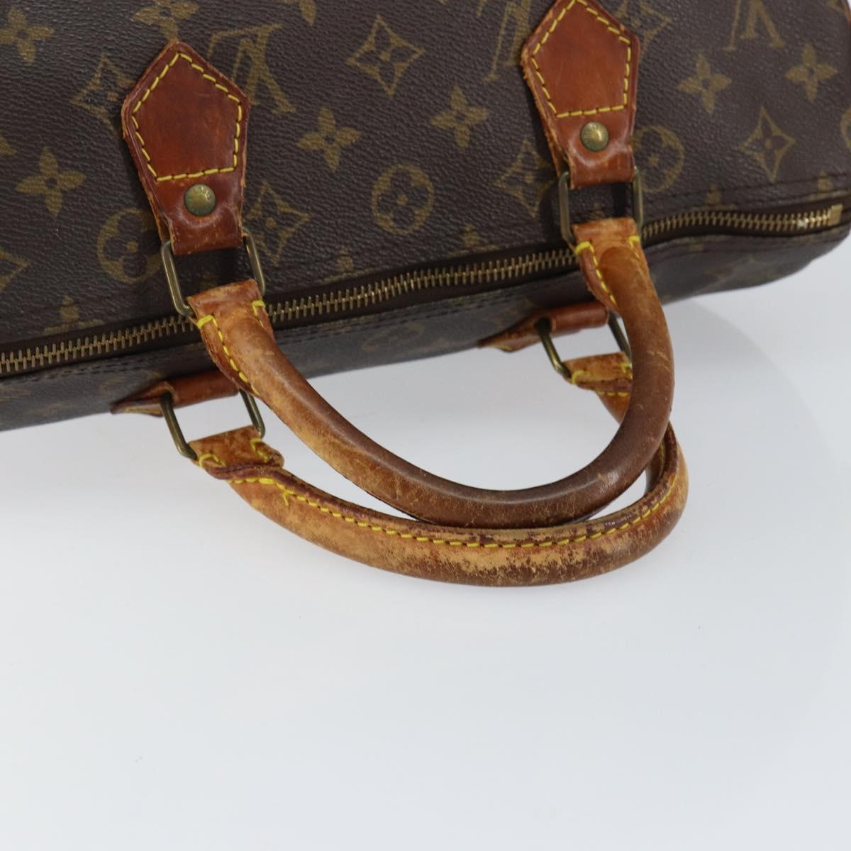 LOUIS VUITTON Monogram Speedy 30 Hand Bag M41526 LV Auth bs30678