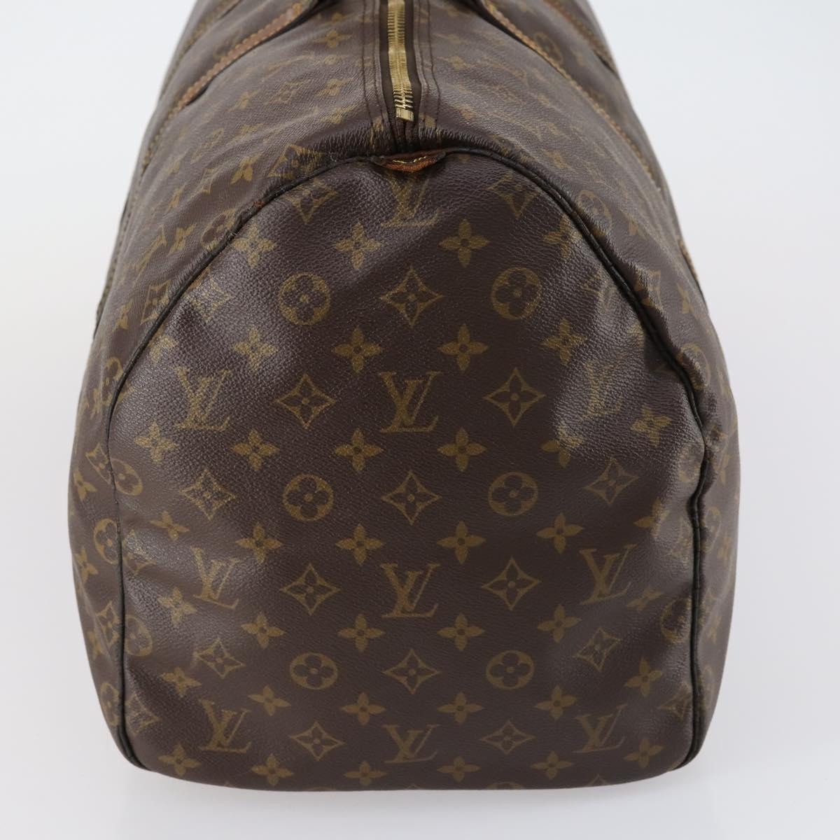 LOUIS VUITTON Monogram Keepall 55 Boston Bag M41424 LV Auth bs30681