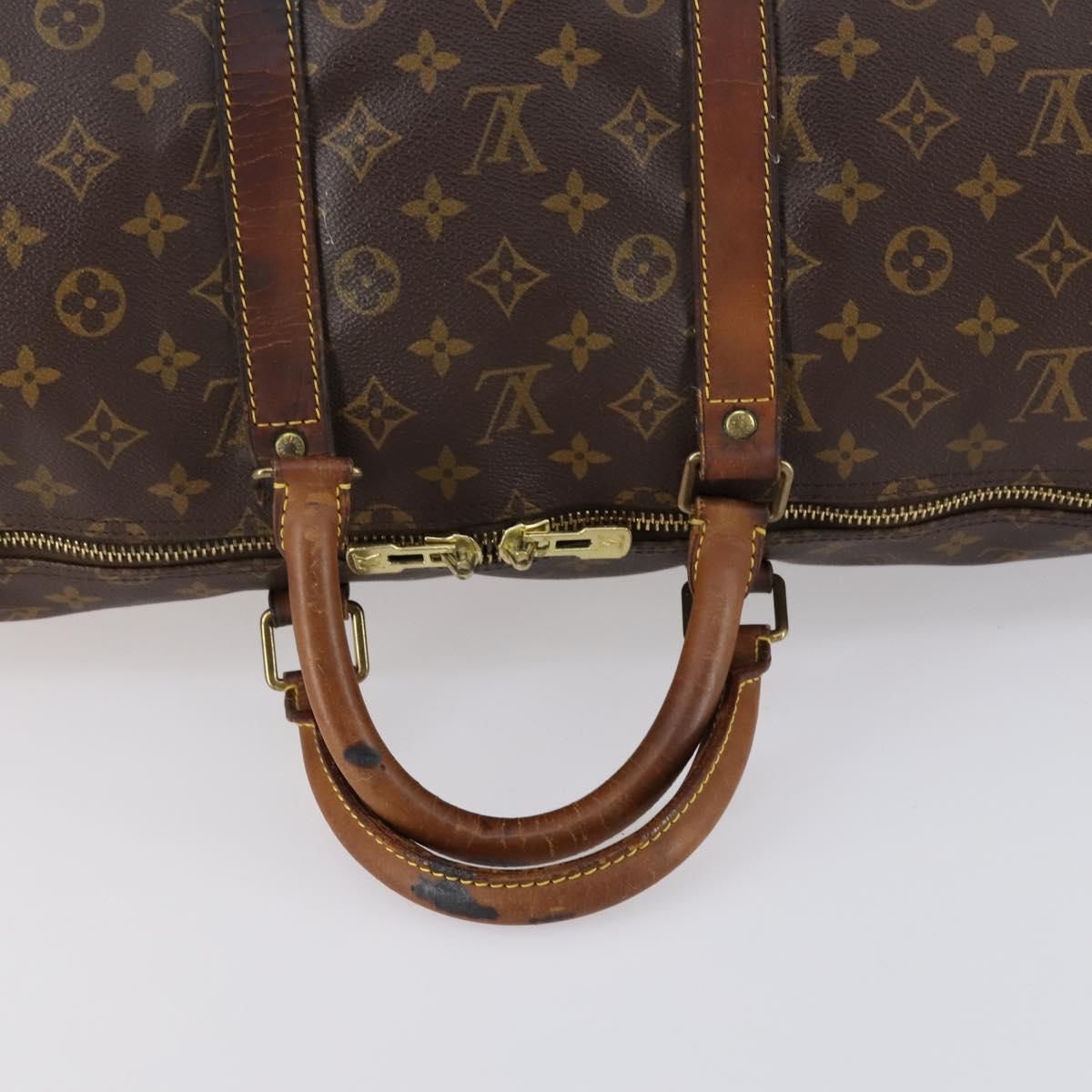 LOUIS VUITTON Monogram Keepall 55 Boston Bag M41424 LV Auth bs30681
