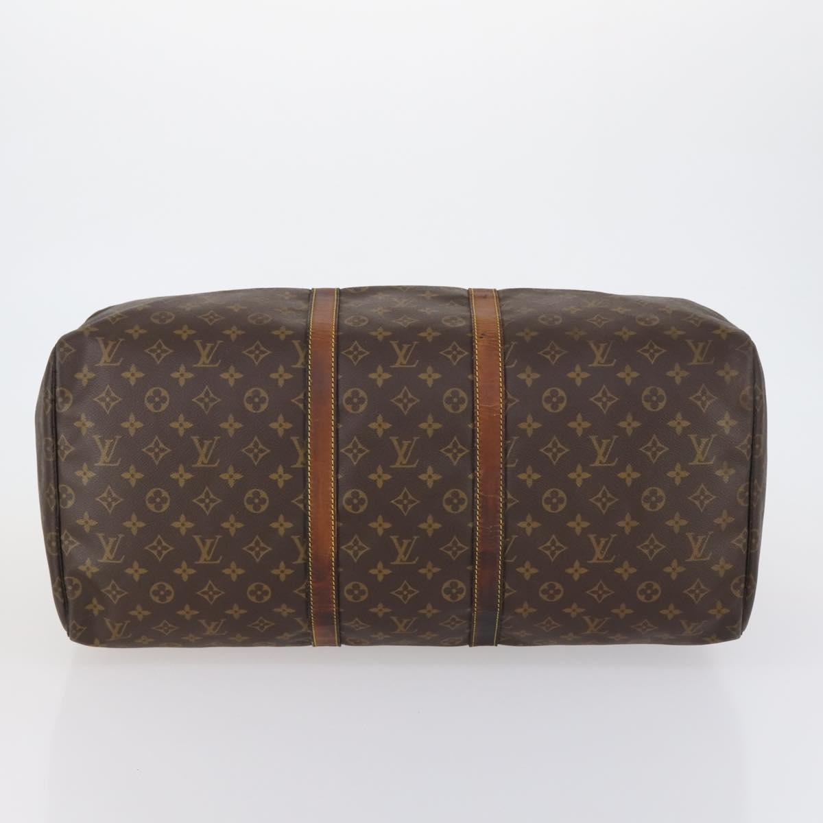 LOUIS VUITTON Monogram Keepall 55 Boston Bag M41424 LV Auth bs30681