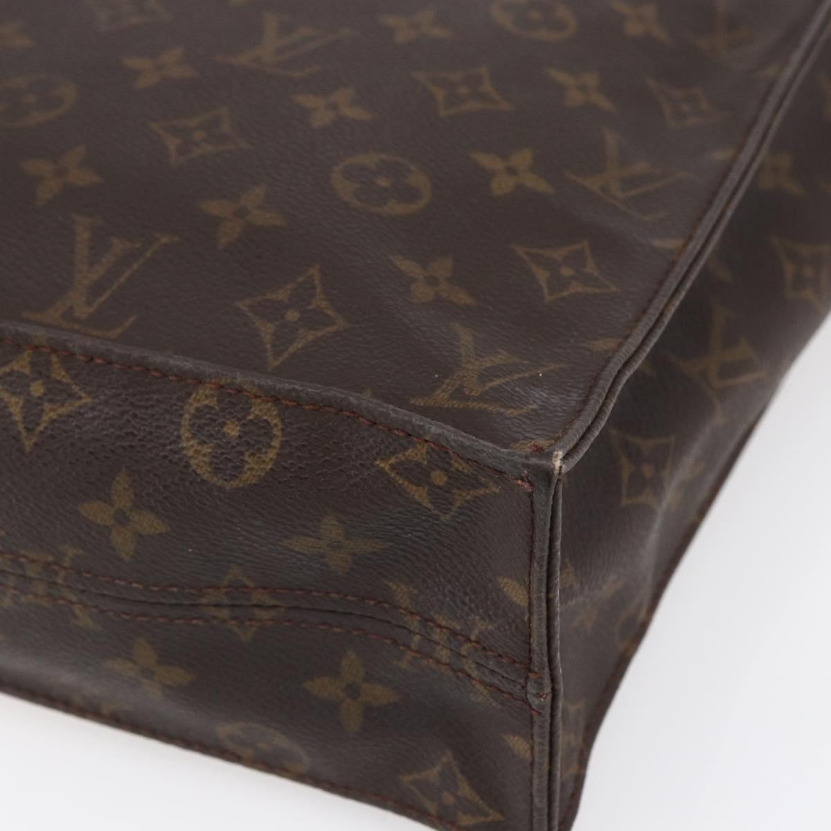 LOUIS VUITTON Monogram Sac Plat Hand Bag M51140 LV Auth bs30682