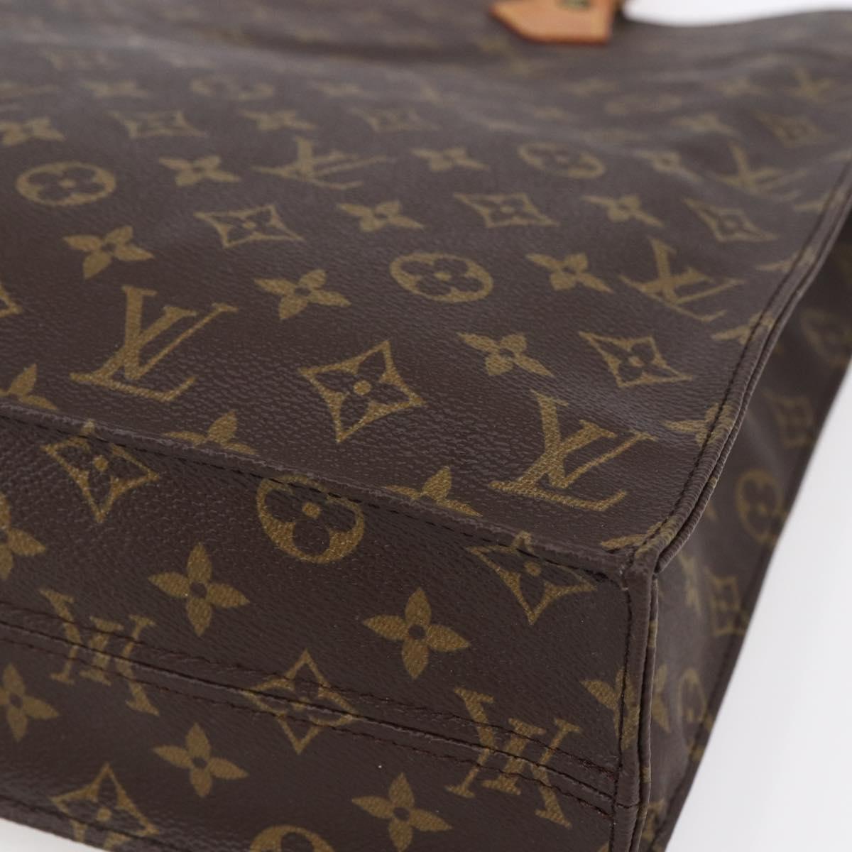 LOUIS VUITTON Monogram Sac Plat Hand Bag M51140 LV Auth bs30684