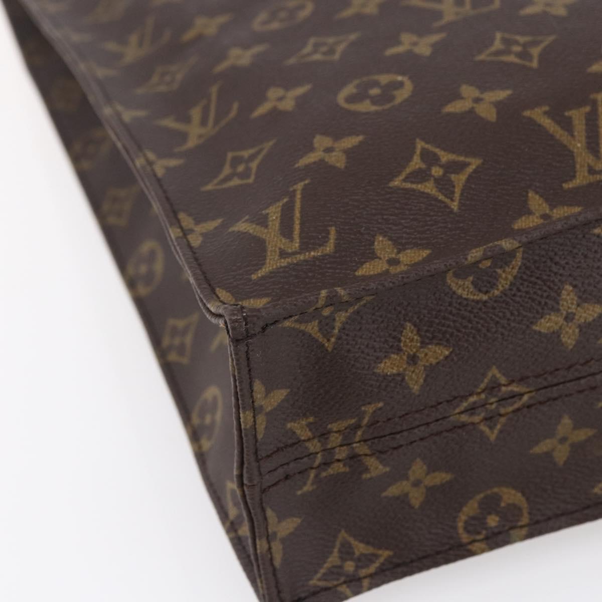 LOUIS VUITTON Monogram Sac Plat Hand Bag M51140 LV Auth bs30684
