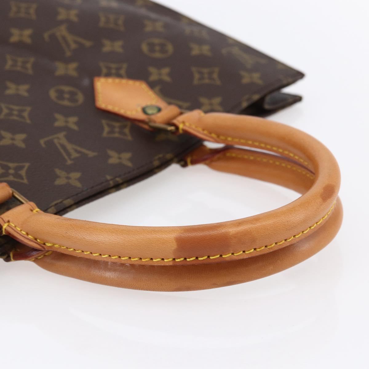 LOUIS VUITTON Monogram Sac Plat Hand Bag M51140 LV Auth bs30684
