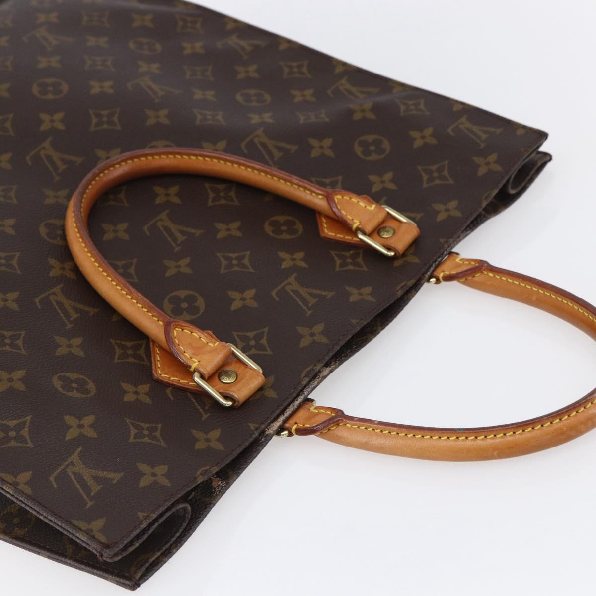 LOUIS VUITTON Monogram Sac Plat Hand Bag M51140 LV Auth bs30686